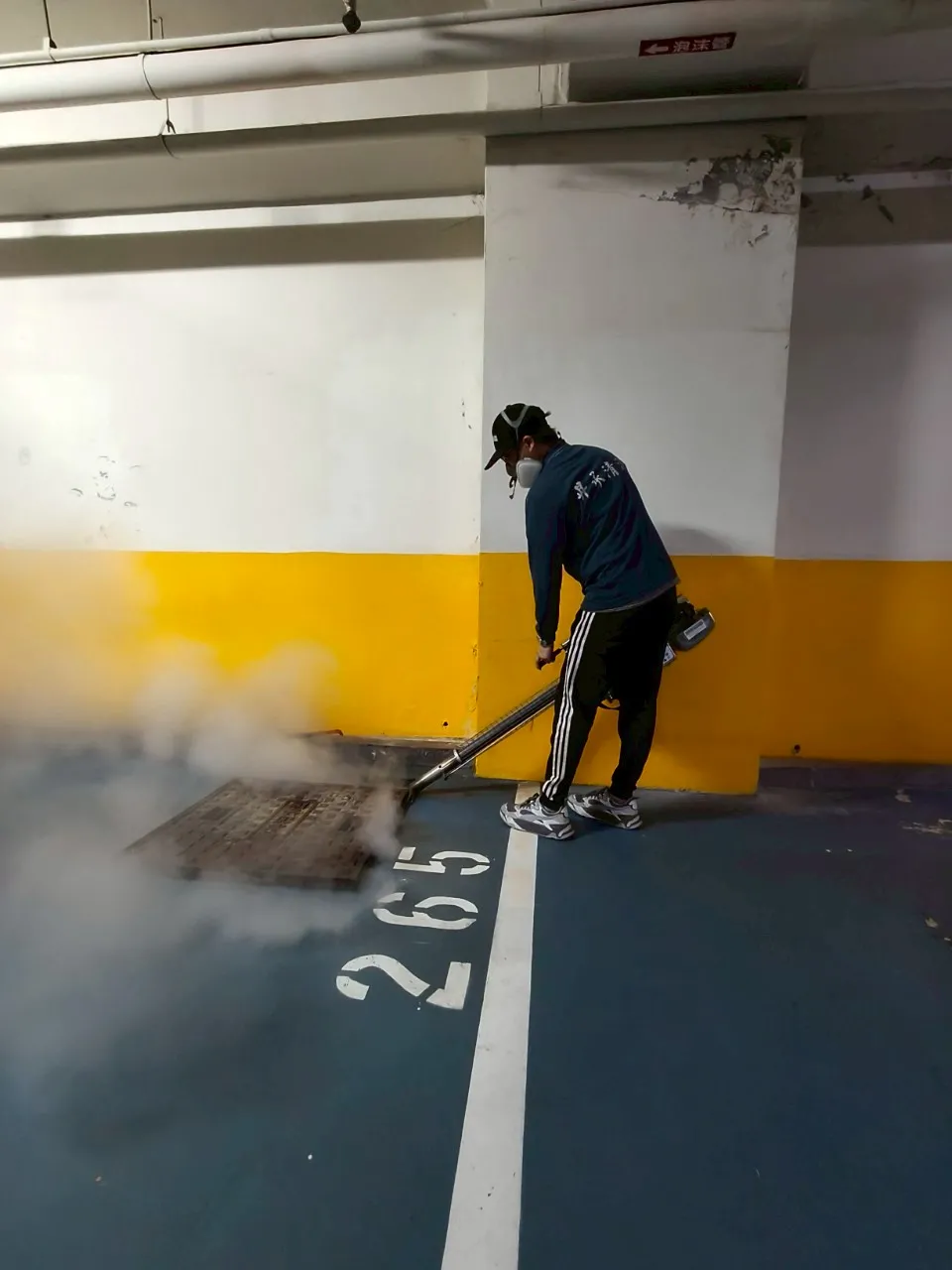 新竹社區大樓，環境大消毒